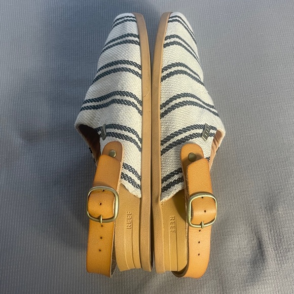 Reef Women's Cushion Sage TX  Black and White Striped Clogs Size 9 - Picture 9 of 10